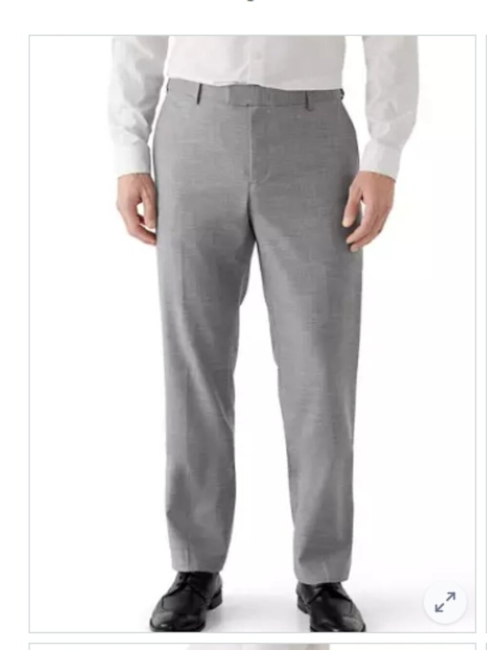 Savane Men's Stretch Sharkskin Pants in Gray - 34/34